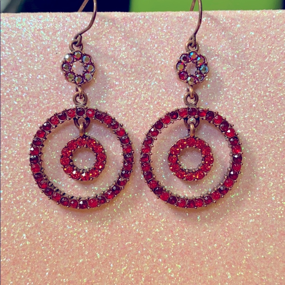 Retro rhinestone earrings